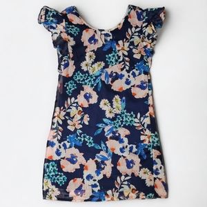 Womens Floral Summer Dress Spring Bright Size Small
